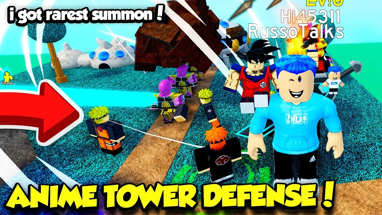 Frame from RussoPlays All Star Tower Defense gameplay on the Roblox featured playlist